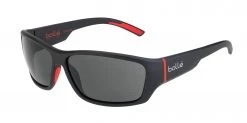 FlightSunglasses Bolle Ibex 12372- Matte Black Red With Polarized TNS Oleo AF Lens