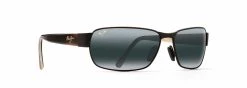 FlightSunglasses Maui Jim Black Coral 249-2M Matte Black With Neutral Grey Lens Sport