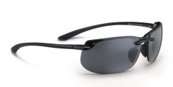 FlightSunglasses Maui Jim Banyans 412 Sunglasses- Gloss Black With Polarized Neutral Grey Lens