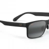 FlightSunglasses Maui Jim Red Sands 432 Sunglasses- Matte Black With Polarized Neutral Grey Lens