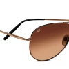 FlightSunglasses Pilot & Driver Serengeti Medium Aviator 6826 - Drivers Gradient, Henna Non-Polarized, Photochromic Lenses