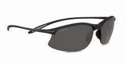 FlightSunglasses Sport Serengeti Maestrale 7355 -Satin Black, Polarized PhD CPG Grey Lenses