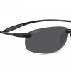 FlightSunglasses Serengeti Nuvola 7359 - Polar PhD CPG(Grey), Shiny Black, Photochromic Lenses