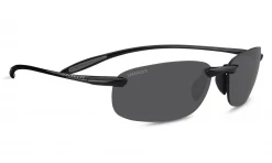 FlightSunglasses Serengeti Nuvola 7359 - Polar PhD CPG(Grey), Shiny Black, Photochromic Lenses