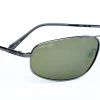 FlightSunglasses Serengeti Velocity 7494 W/ Upgraded Silicon Gel Nose Pads- Shiny Gunmetal Polarized 555nm, Photochromic Lenses