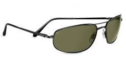 FlightSunglasses Serengeti Velocity 7494 W/ Upgraded Silicon Gel Nose Pads- Shiny Gunmetal Polarized 555nm, Photochromic Lenses