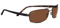 FlightSunglasses Serengeti San Remo 7609 - Satin Brown/Black Tortoise, Polarized Drivers, Photochromic Lenses Pilot & Driver