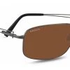 FlightSunglasses Serengeti Sassari 7665 - Shiny Gunmetal, Drivers Polarized Photochromic Lenses