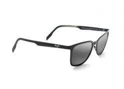 FlightSunglasses Maui Jim Naupaka 775 Sunglasses- Satin Black With Neutral Grey Lens