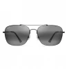 FlightSunglasses Maui Jim Lava Tube 786 Sunglasses- Matte Black With Polarized Neutral Grey Lens Pilot & Driver