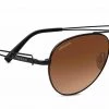 FlightSunglasses Serengeti Brando 7887 - Drivers Gradient, Satin Black Non-Polarized, Photochromic Lenses