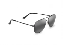 FlightSunglasses Maui Jim Cinder Cone 789 Sunglasses- Matte Black With Polarized Neutral Grey Lens Classic Aviators