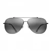 FlightSunglasses Maui Jim Cinder Cone 789 Sunglasses- Matte Black With Polarized Neutral Grey Lens Classic Aviators