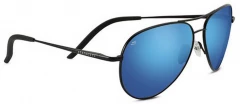 FlightSunglasses Serengeti Carrara 8295 - Satin Black, Polarized 555nm (Blue), Photochromic Lenses Pilot & Driver