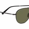 FlightSunglasses Serengeti Alghero 8313 - Shiny Dark Gunmetal, Polarized 555nm Photochromic Lenses Pilot & Driver