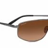 FlightSunglasses Serengeti Modugno 8408 Shiny Dark Gunmetal, Non-Polarized, Drivers Gradient, Photochromic Lenses