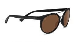 FlightSunglasses Serengeti Lerici 8350- Shiny Black/Shiny Dark Gunmetal, Polarized Drivers