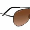 FlightSunglasses Serengeti Carrara 8453 - Satin Dark Gun Non Polarized Drivers Gradient Photochromic Lenses