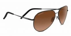 FlightSunglasses Serengeti Carrara 8453 - Satin Dark Gun Non Polarized Drivers Gradient Photochromic Lenses