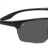 FlightSunglasses Sport Serengeti Linosa 8510 Sunglasses -Shiny Black, Polar PhD CPG Grey Photochromic Lenses