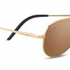 FlightSunglasses Serengeti Carrara Small 8551 Shiny Bold Gold Polarized Drivers Gold Photochromic Lenses