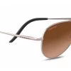 FlightSunglasses Serengeti Carrara Small 8552 Satin Rose Gold, Polarized Drivers Gradient Photochromic Lenses Pilot & Driver