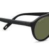 FlightSunglasses Serengeti Leandro 8591 - Satin Black/Satin Dark Gunmetal, Polarized 555nm, Photochromic Lenses Sport