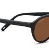 FlightSunglasses Sport Serengeti Leandro 8592 - Satin Black/Shiny Dark Gunmetal, Polarized Drivers, Photochromic Lenses