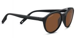 FlightSunglasses Sport Serengeti Leandro 8592 - Satin Black/Shiny Dark Gunmetal, Polarized Drivers, Photochromic Lenses