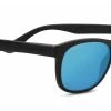 FlightSunglasses Serengeti Anteo 8668 Sunglasses - Satin Black With Polarized 555nm Blue Lenses