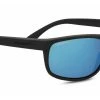 FlightSunglasses Serengeti Alessio 8672 - Soft Feel Black With Polarized 555nm Blue Lenses Sport