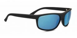 FlightSunglasses Serengeti Alessio 8672 - Soft Feel Black With Polarized 555nm Blue Lenses Sport