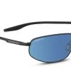 FlightSunglasses Serengeti Matera 8725 -Satin Black, Mineral Polarized 555nm Blue Lenses