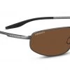 FlightSunglasses Serengeti Matera 8727 -Brushed Dark Gunmetal, Mineral Polarized Drivers Lenses Pilot & Driver