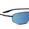 FlightSunglasses Serengeti Matera Large 8729 -Satin Black Mineral Polarized 555nm Blue Lenses