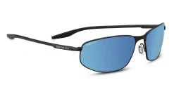 FlightSunglasses Serengeti Matera Large 8729 -Satin Black Mineral Polarized 555nm Blue Lenses
