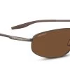 FlightSunglasses Serengeti Matera Large 8731 -Brushed Brown Mineral Polarized Drivers Lenses Pilot & Driver