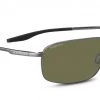 FlightSunglasses Pilot & Driver Serengeti Varese 8733 -Brushed Gunmetal Mineral Polarized 555nm Green