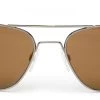 FlightSunglasses Randolph Aviator Single Vision Prescription Sunglasses -American Tan
