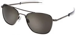 FlightSunglasses Randolph Aviator Sunglasses -Gunmetal With American Gray Lenses