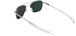 FlightSunglasses Randolph Aviator Sunglasses- Bright Chrome, AGX Green Lenses Pilot & Driver