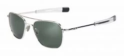 FlightSunglasses Randolph Aviator White Gold Sunglasses- Blue Hydro & Polarized AGX