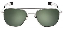 FlightSunglasses Randolph Aviator White Gold Sunglasses- Blue Hydro & Polarized AGX