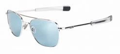 FlightSunglasses Randolph Aviator White Gold Sunglasses- Blue Hydro & Polarized AGX