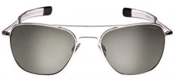 FlightSunglasses Randolph Aviator White Gold Sunglasses-Polarized Colbalt & American Grey