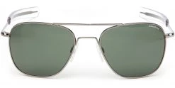 FlightSunglasses Pilot & Driver Randolph Aviator Sunglasses- Gunmetal, AGX Green Lenses