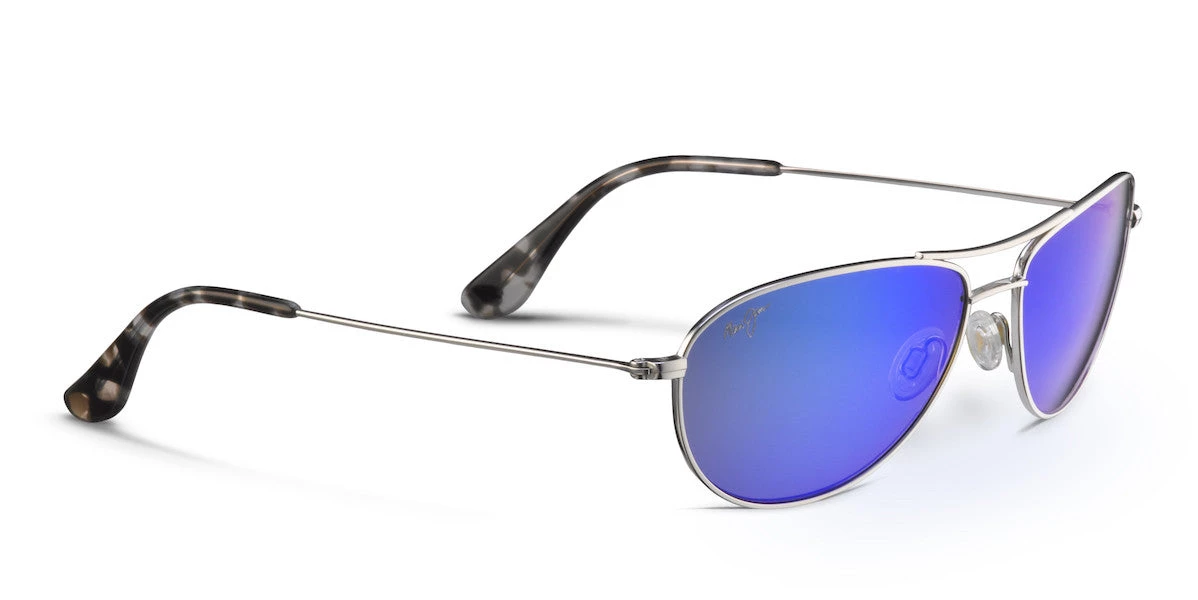 FlightSunglasses Maui Jim Baby Beach 245 Sunglasses<span>- Silver With Polarized Blue Hawaii Lens</span> 3 FlightSunglasses Maui Jim Baby Beach 245 Sunglasses- Silver With Polarized Blue Hawaii Lens