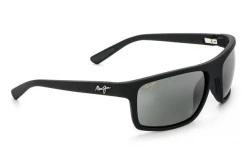 FlightSunglasses Sport Maui Jim Byron Bay 746 Sunglasses- Matte Black Rubber With Polarized Neutral Grey Lens