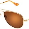 FlightSunglasses Randolph Concorde Sunglasses -23K Gold With American Tan Lenses