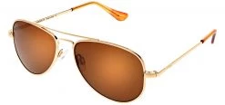 FlightSunglasses Randolph Concorde Sunglasses -23K Gold With American Tan Lenses